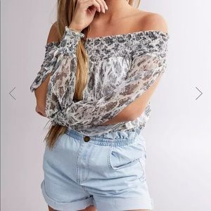 Daytrip Snake Print Mesh Top